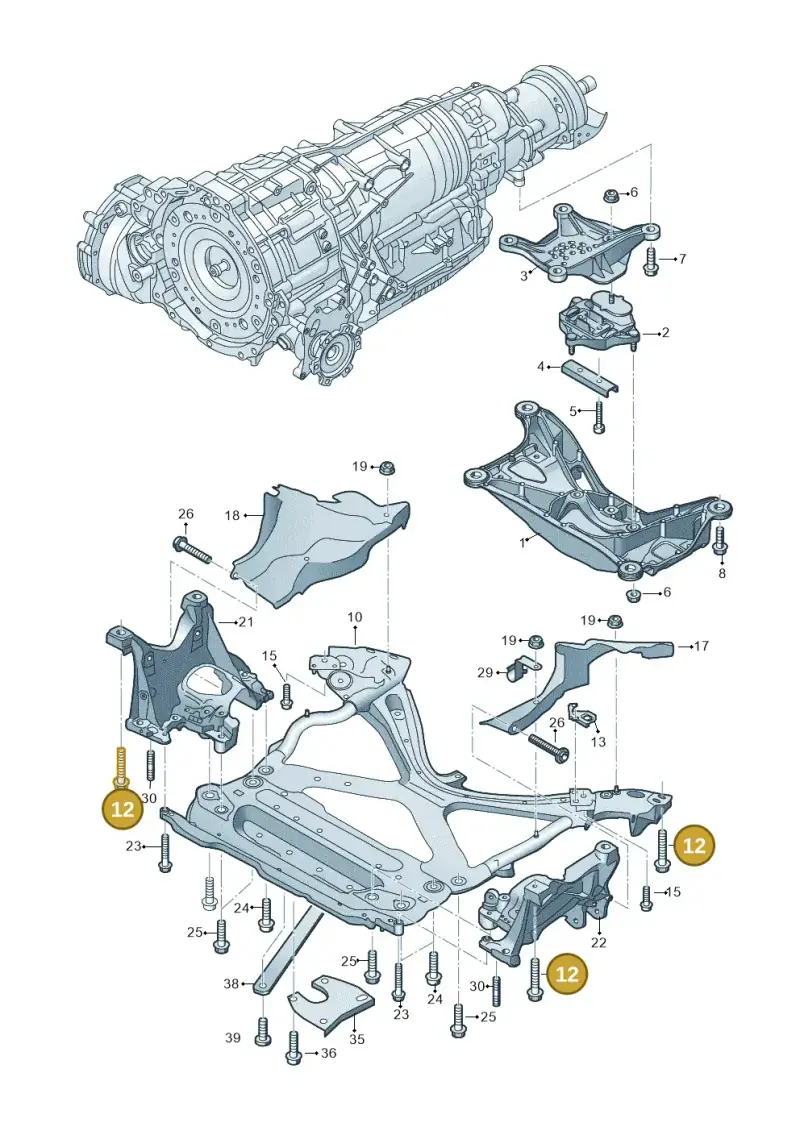WHT005657 — Audi A5 Cabriolet (2016-2025) diagram 848399700, position 12