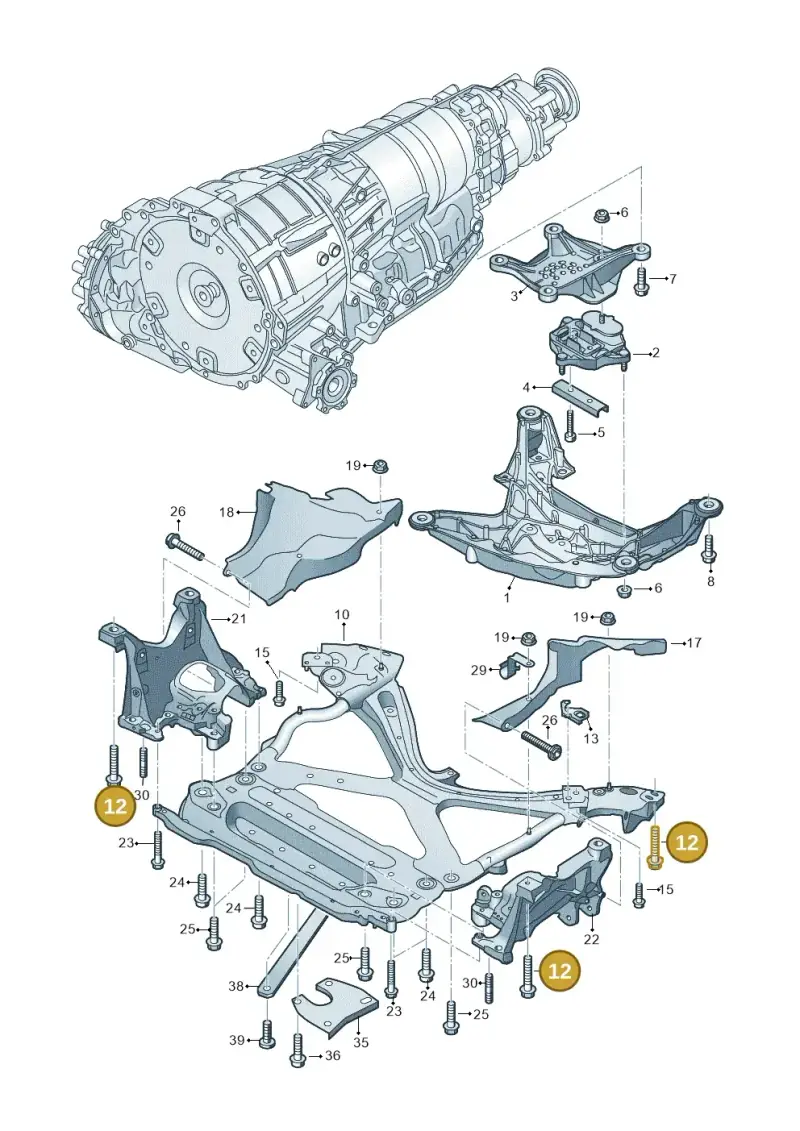 WHT005657 — Audi A5 Cabriolet (2016-2025) diagram 848399900, position 12