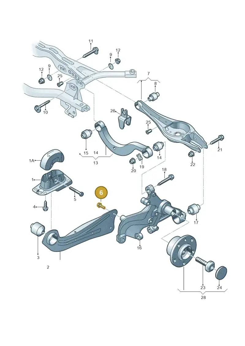 WHT005747 — Volkswagen Golf 2.0 (2016-2020) diagram 746505050, position 6