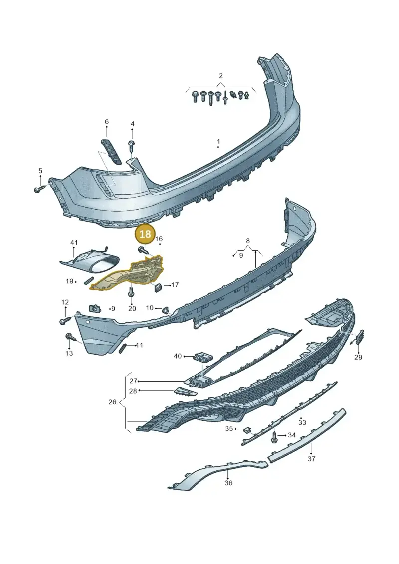 WHT005764 — Audi RS Q8 (2019-2025) diagram 595807600, position 18
