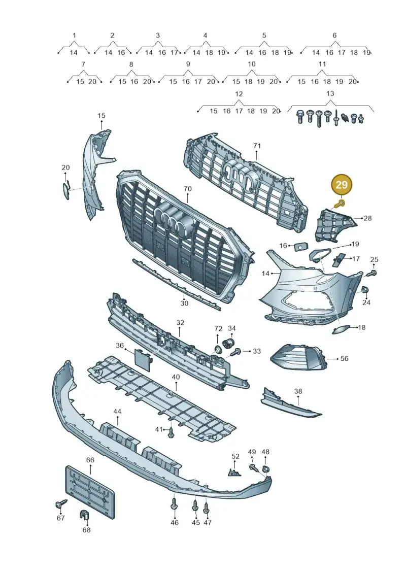 WHT005764 — Audi Q3 (2018-2025) diagram 597807100, position 29