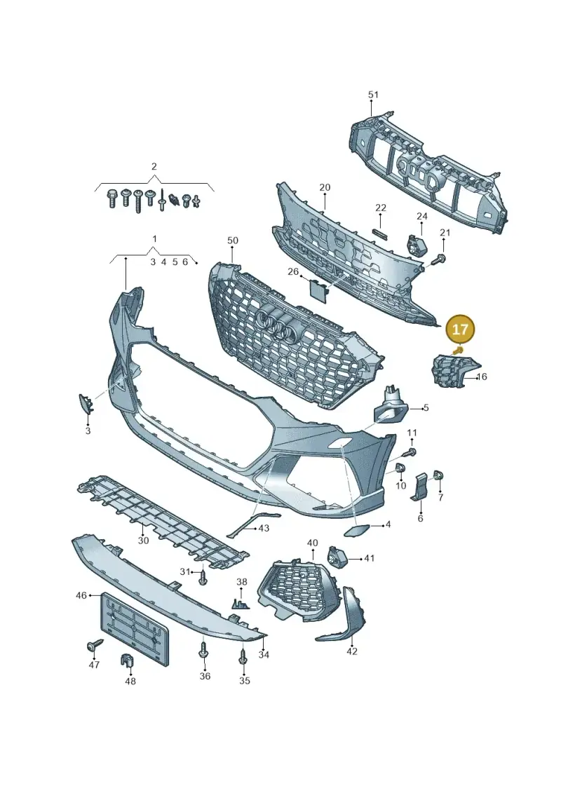 WHT005764 — Audi RS Q3 Sportback (2019-2024) diagram f3z807100, position 17