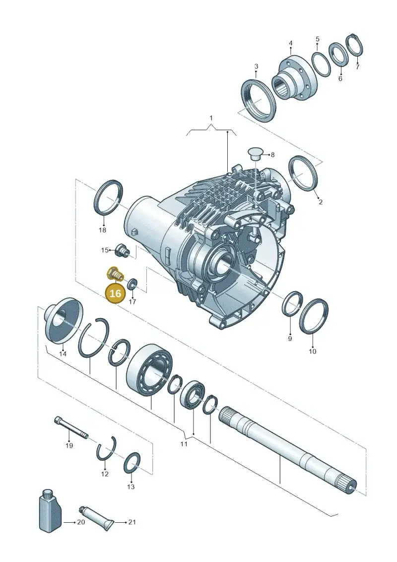 WHT005765 — Volkswagen Transport. multivan (2019-2024) diagram 861409000, position 16
