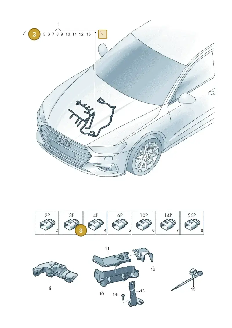 WHT006089 — Audi A7 Sportback (2018-2025) diagram 435971350, position 3