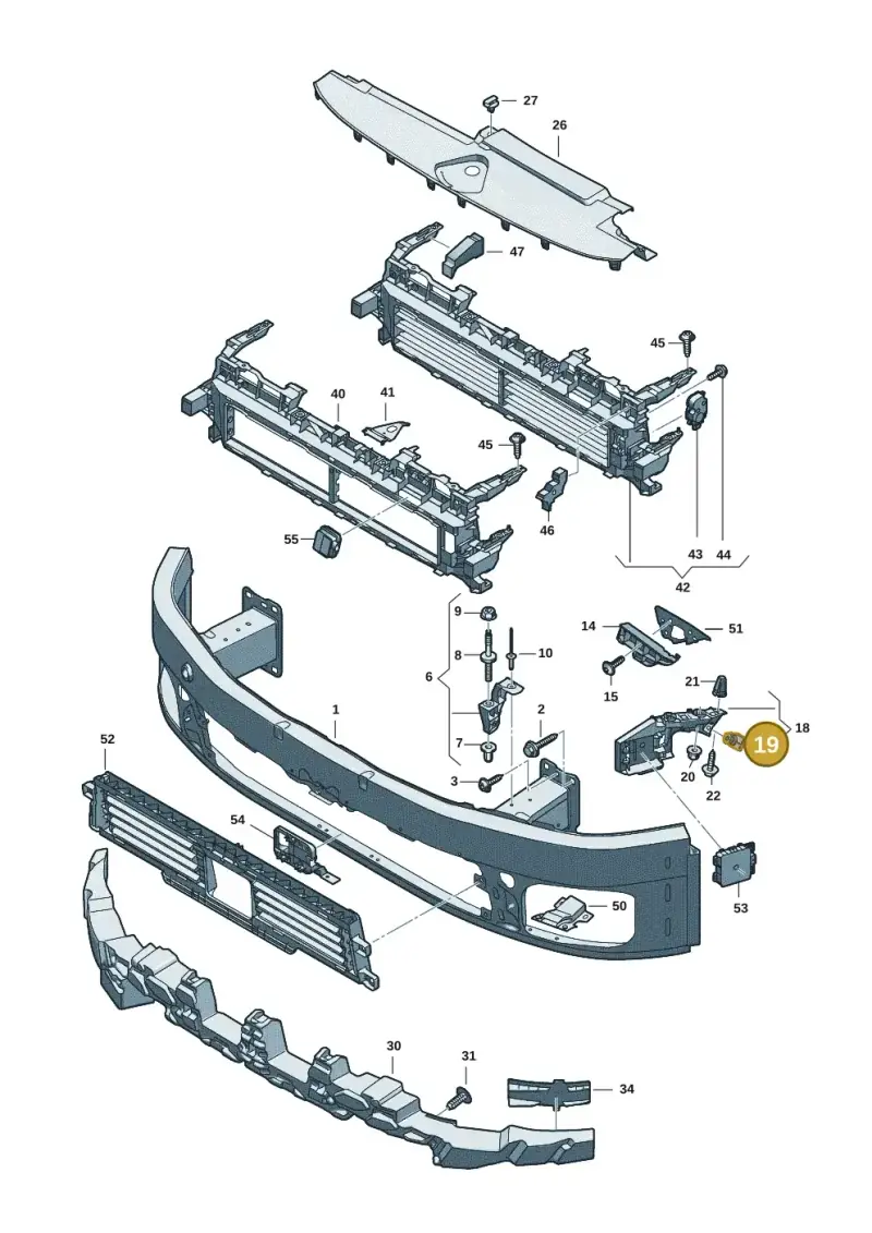 WHT006099 — Audi A5 Limousine (2024-2025) diagram 8wk807000, position 19