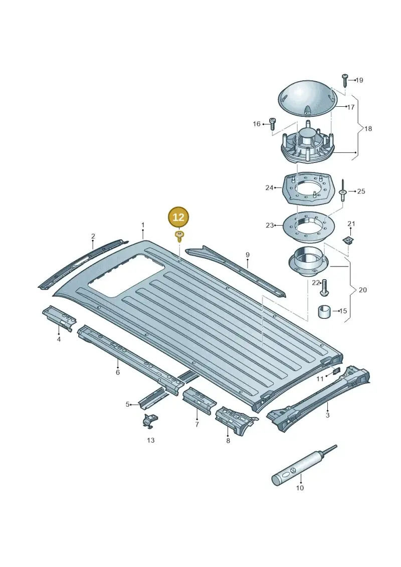 WHT006148 — Volkswagen Caravelle (2019-2024) diagram 410817400, position 12