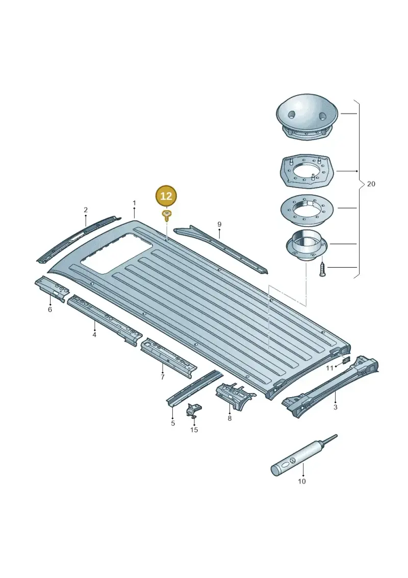 WHT006148 — Volkswagen Caravelle (2019-2024) diagram 410817450, position 12