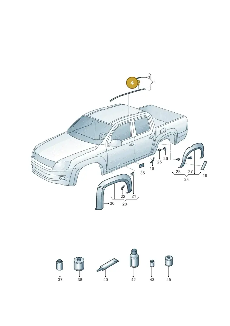 WHT006148 — Volkswagen Amarok twin cab (2022-) diagram 894853300, position 4