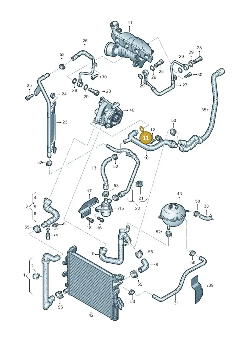 WHT006407 — Volkswagen Caravelle (2015-2019) diagram 731121600, position 11