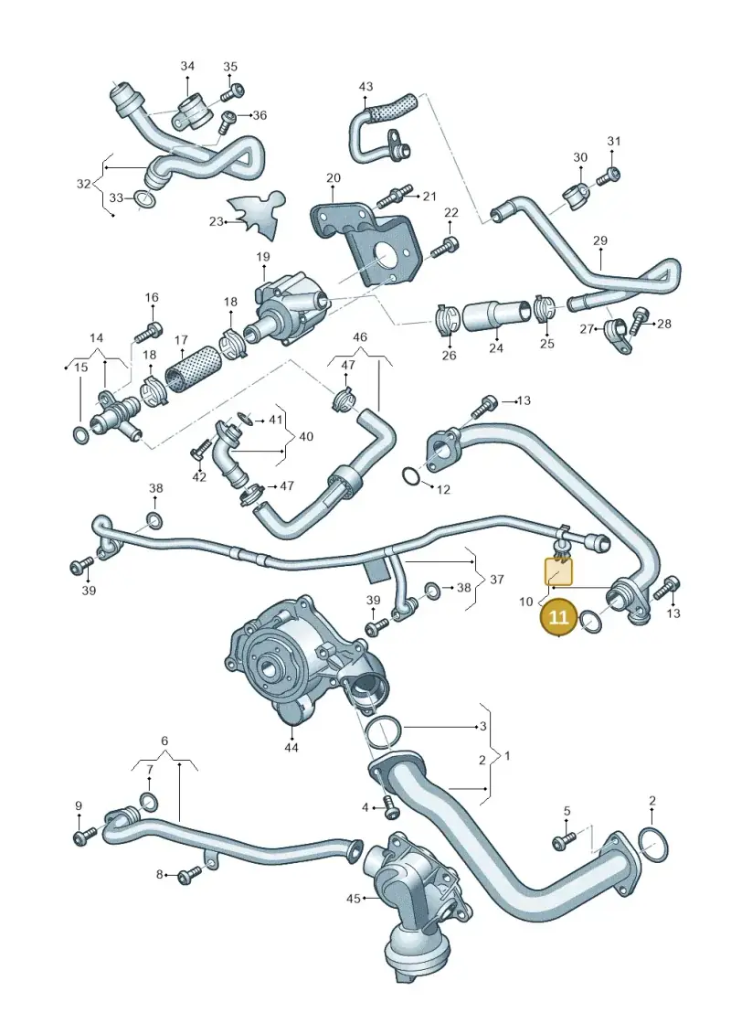WHT006407 — Volkswagen Touareg (2017-2023) diagram 439121300, position 11