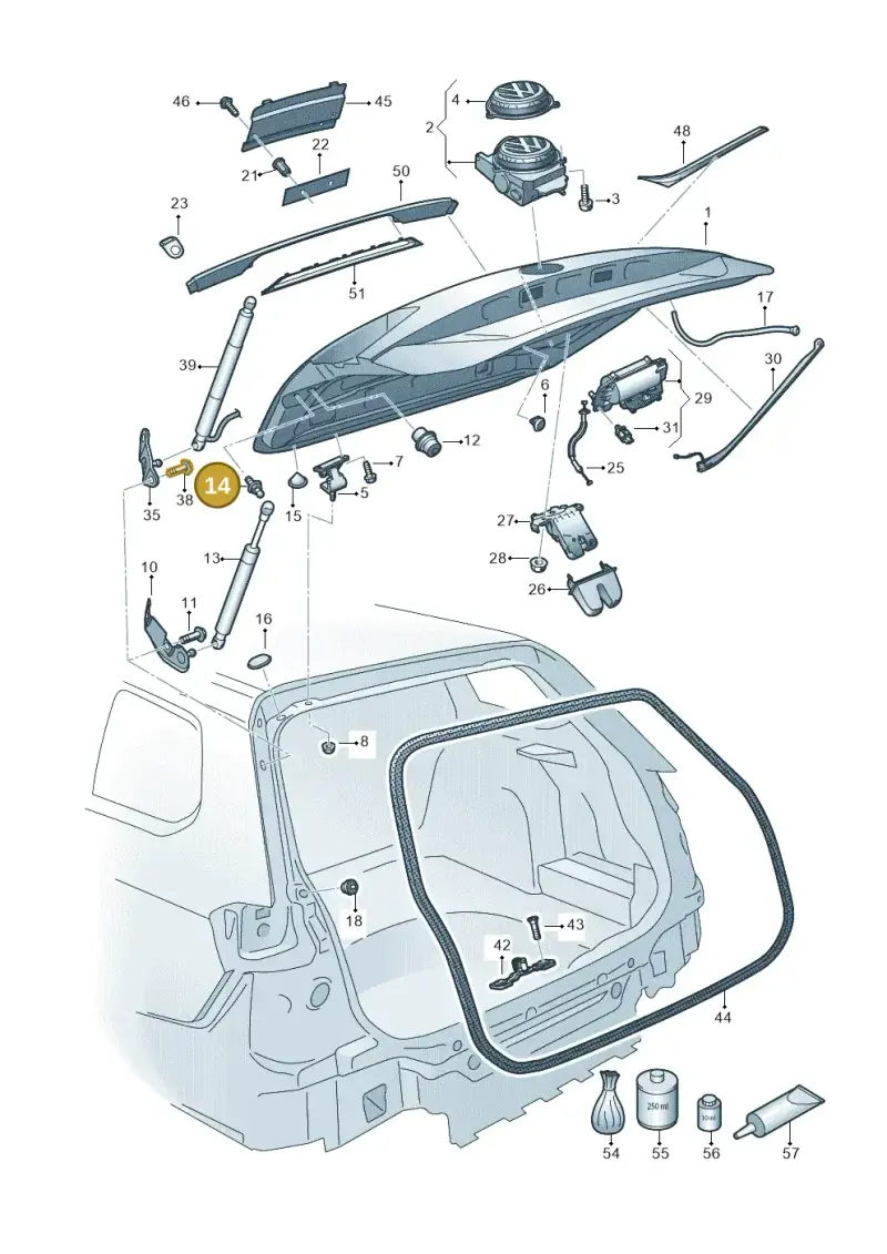 WHT006581A — Volkswagen Passat saloon (2014-2024) diagram 793827300, position 14