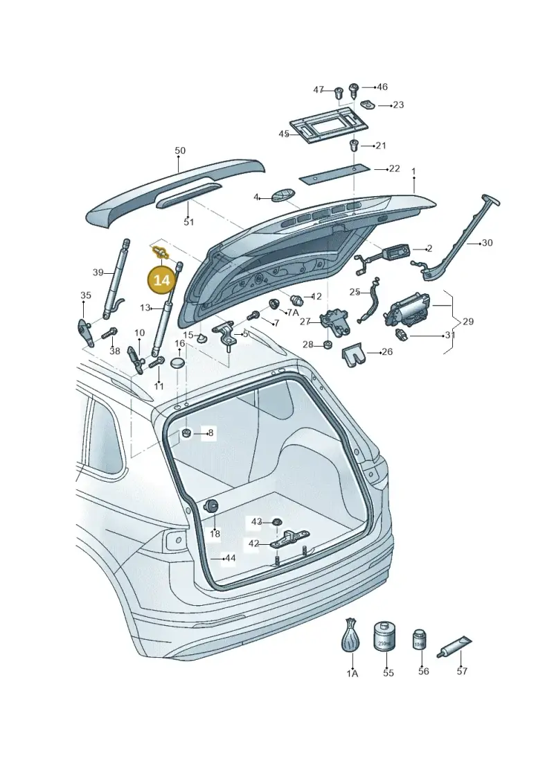 WHT006581A — Volkswagen Tiguan 2.0 4Motion (2017-2024) diagram 833827000, position 14