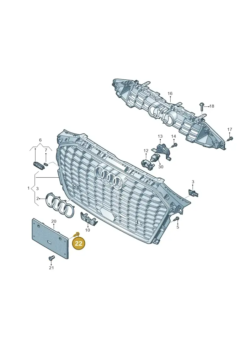 WHT006726 — Audi A3 Sportback (2019-2025) diagram 596853400, position 22