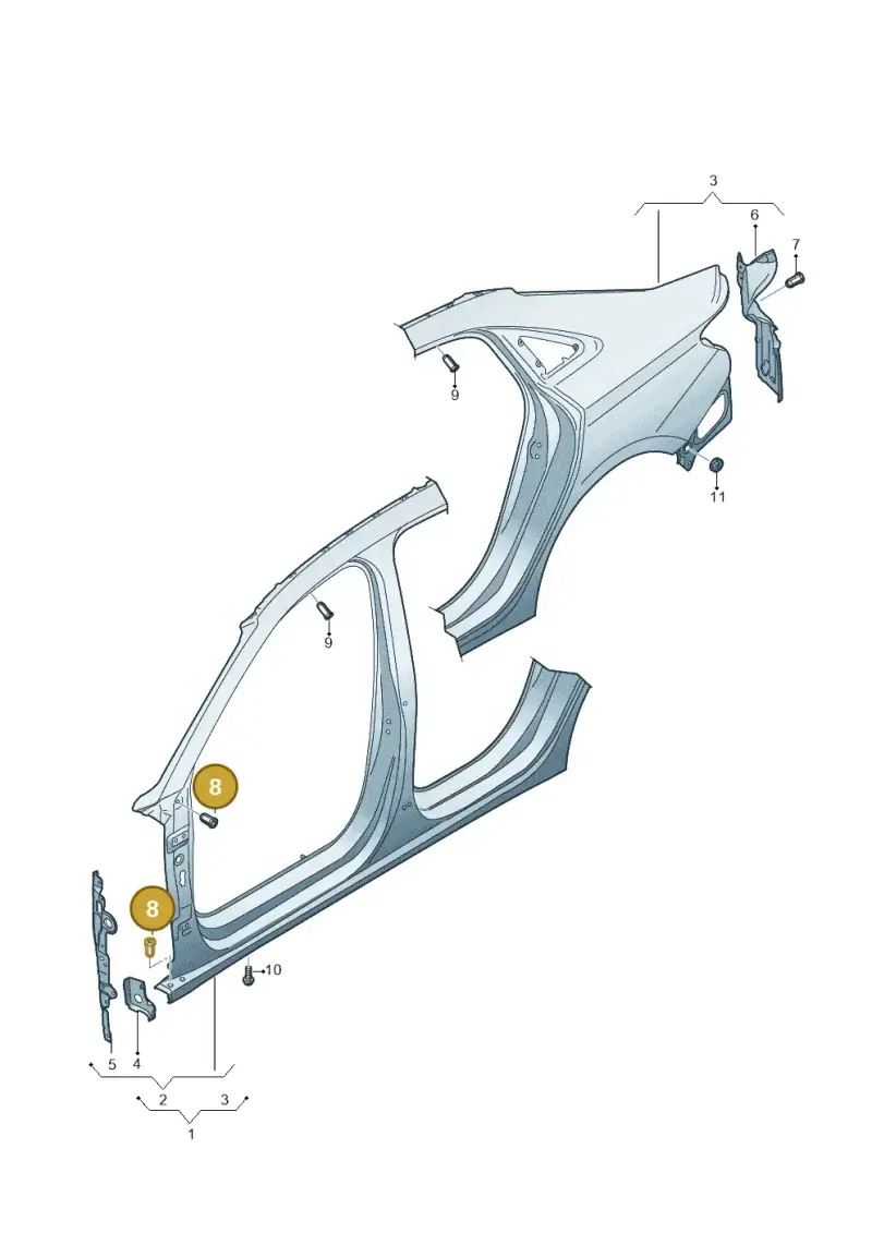 WHT006772A — Audi A3 Sportback (2019-2025) diagram 596809060, position 8