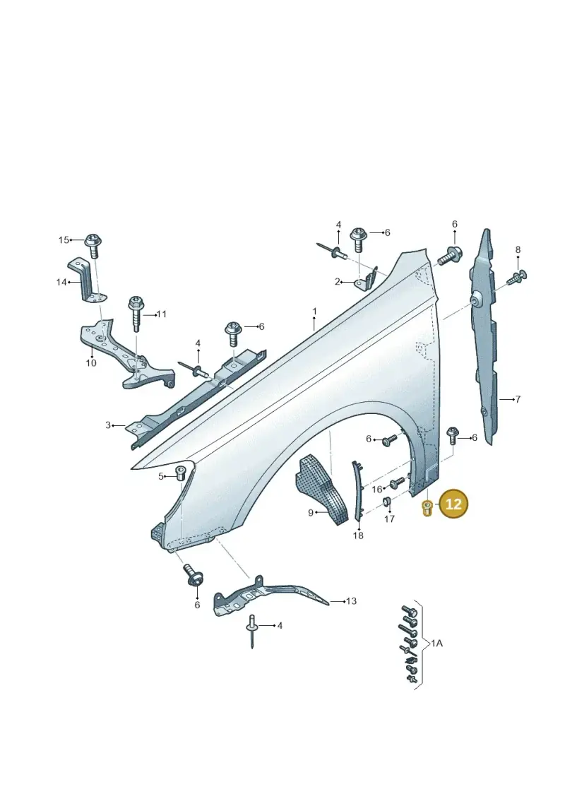 WHT006772A — Audi RS3 Limousine (2017-2020) diagram 858821000, position 12