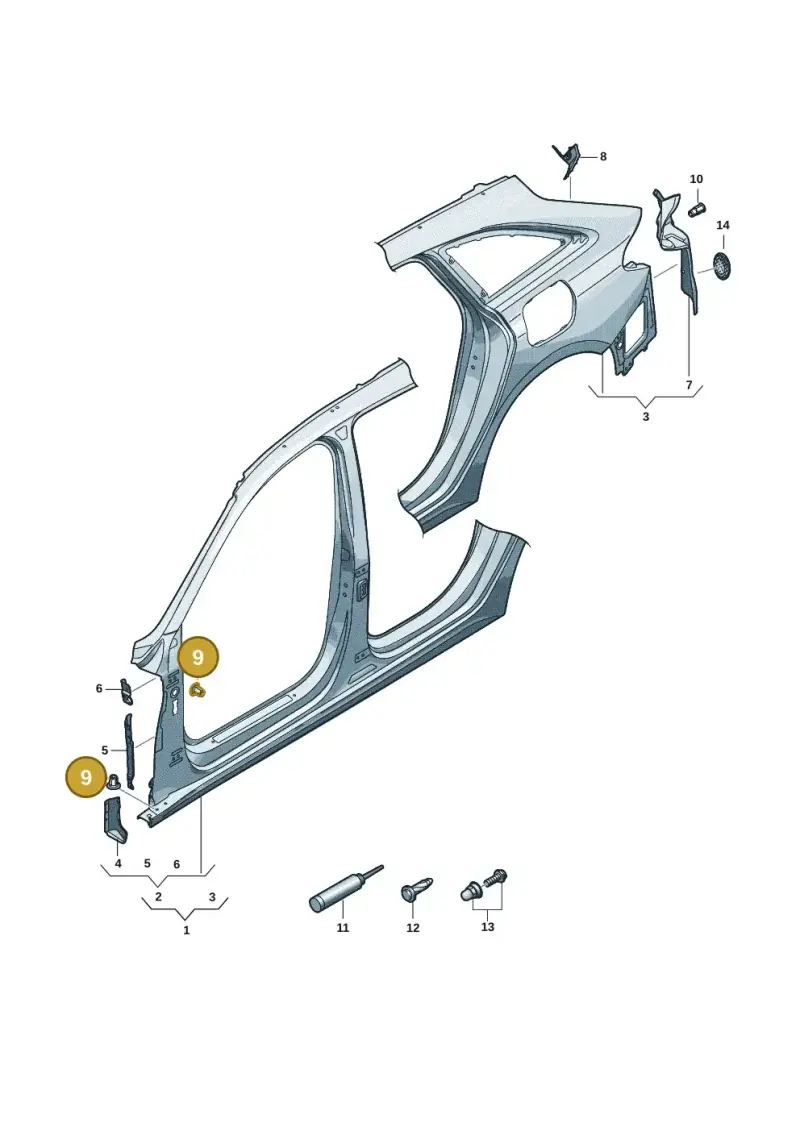 WHT006772A — Audi A5 Avant (2024-2025) diagram 8wk809050, position 9