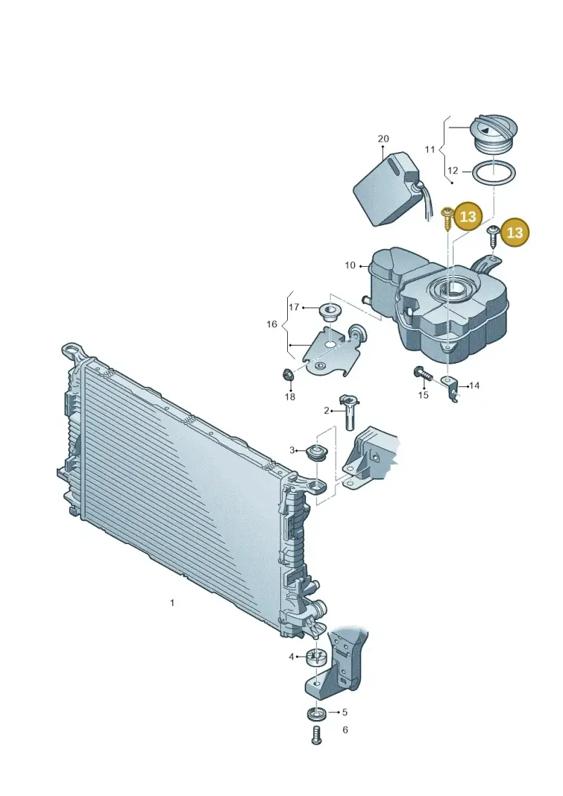 WHT006778 — Audi A8 (2013-2018) diagram 696121700, position 13