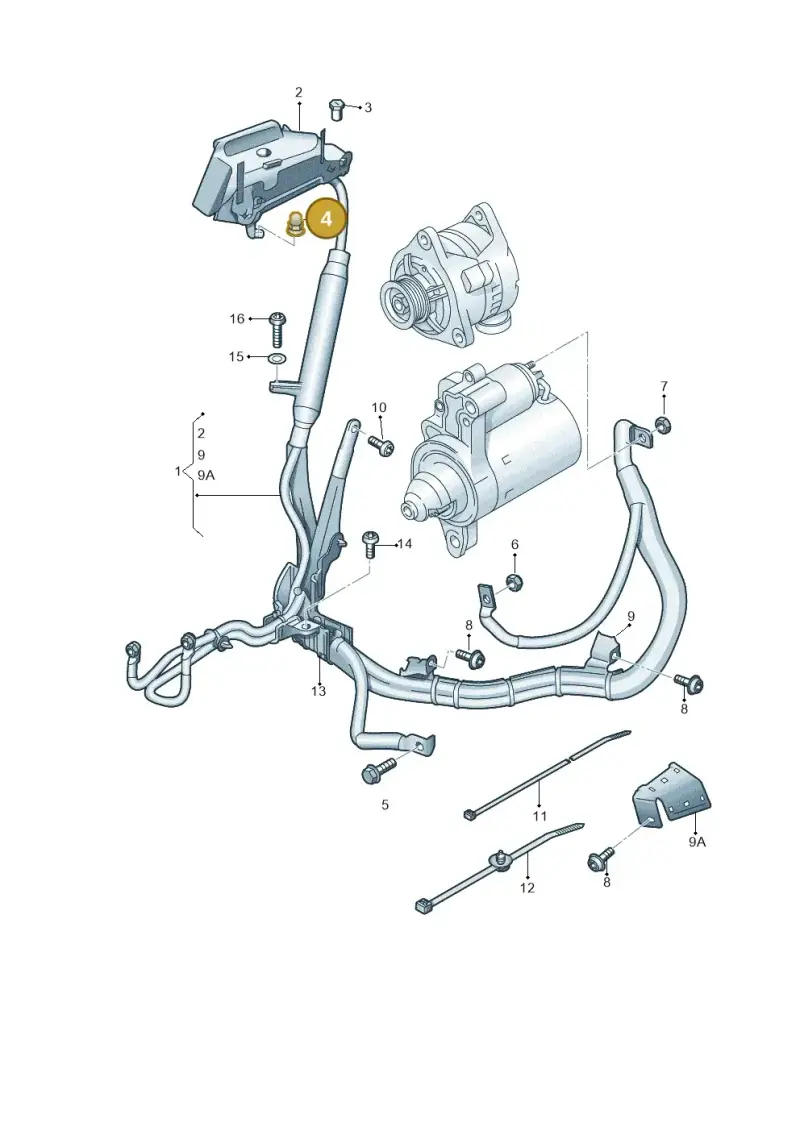 WHT006778 — Audi A8 (2013-2018) diagram 696972050, position 4+14