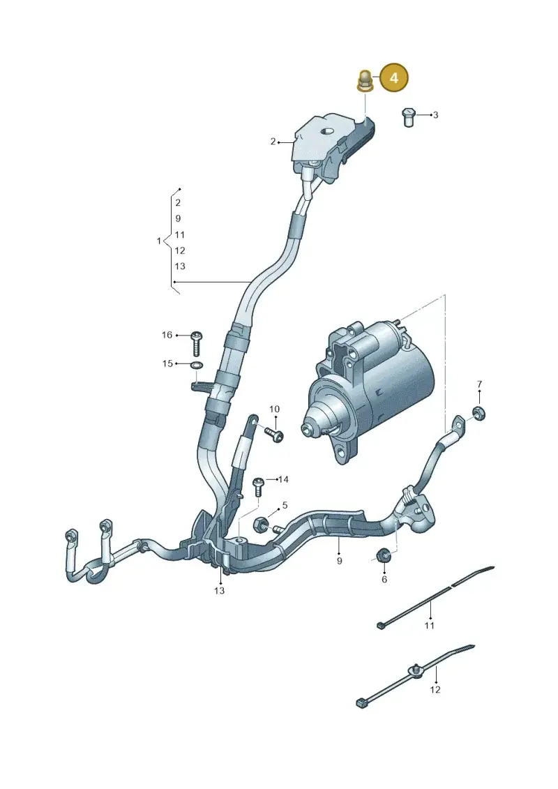 WHT006778 — Audi A8 (2013-2018) diagram 696972080, position 4+14