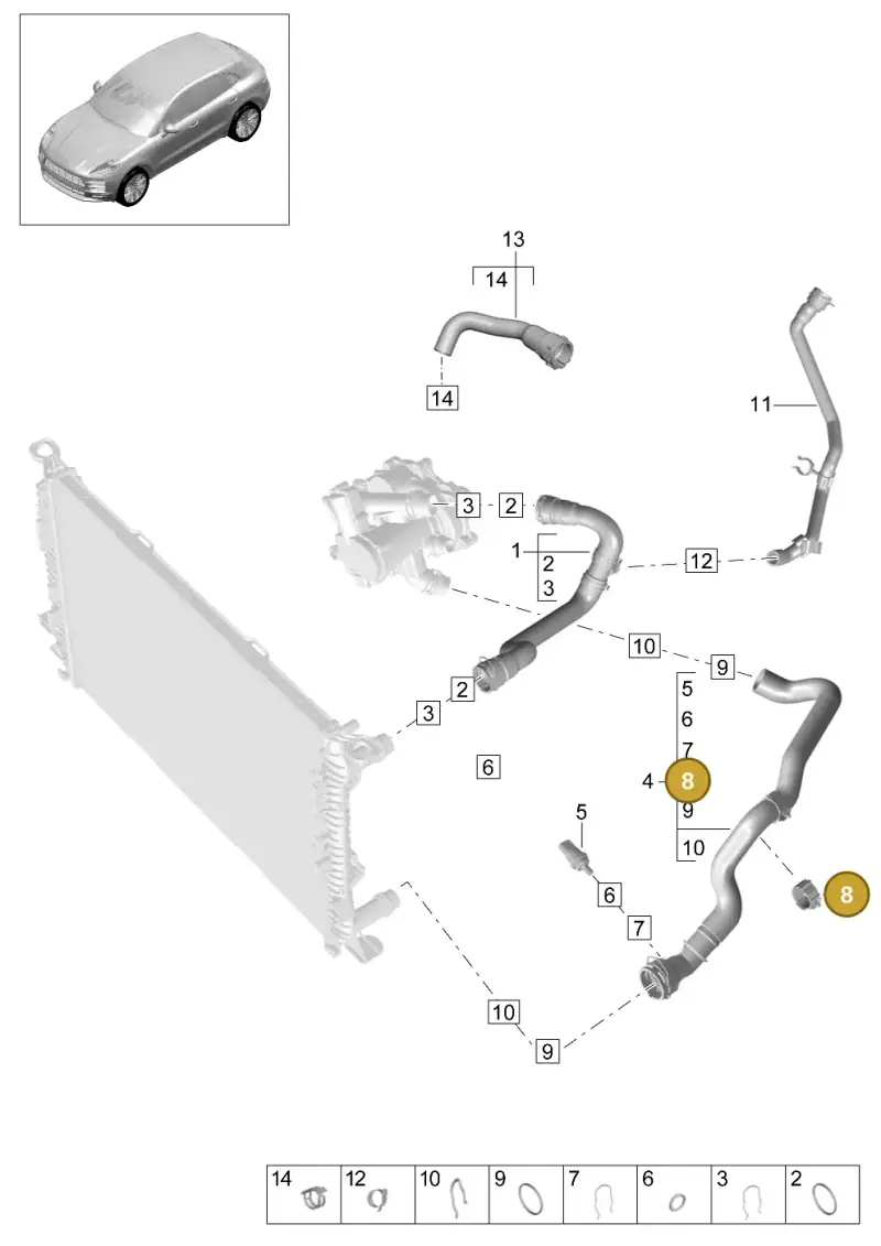 WHT006829 — Porsche Macan (2018-2022) diagram p52105320, position 8