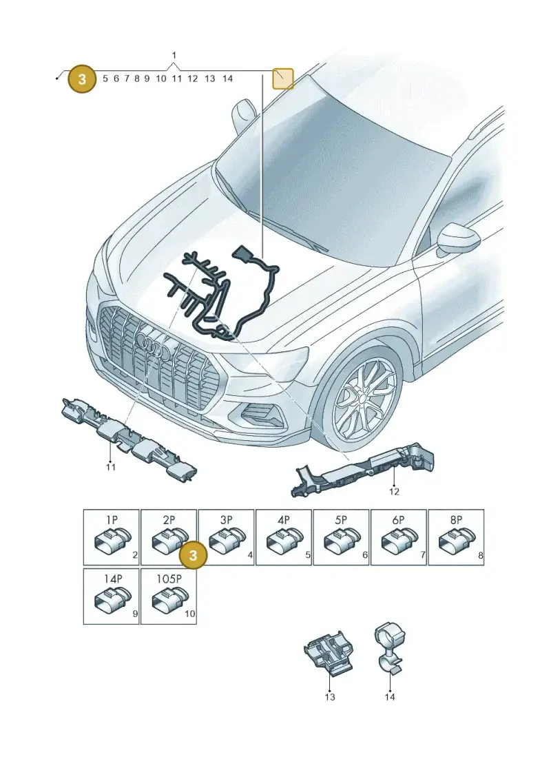 WHT006943 — Audi Q3 (2018-2025) diagram 597971210, position 3