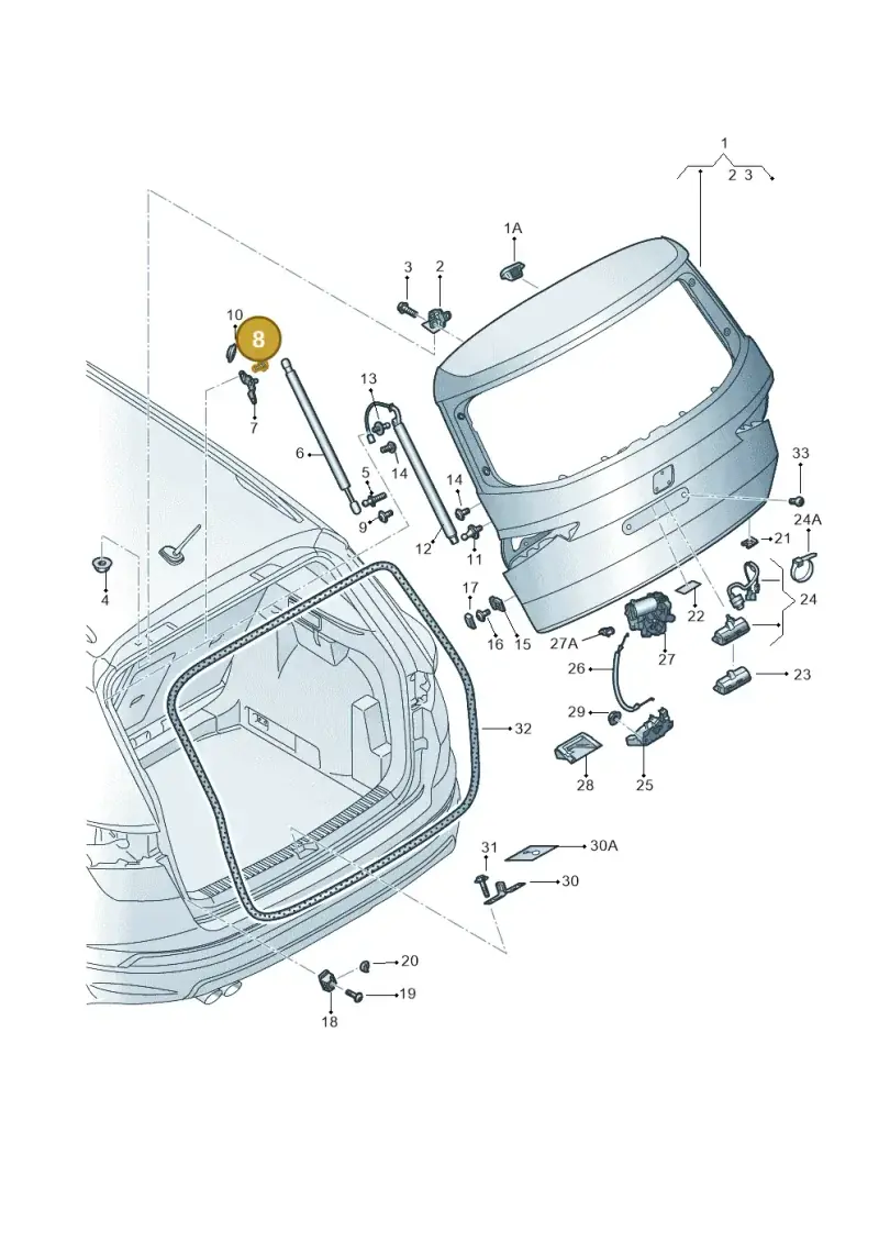 WHT007030 — SEAT Ateca (2016-) diagram 893827000, position 8