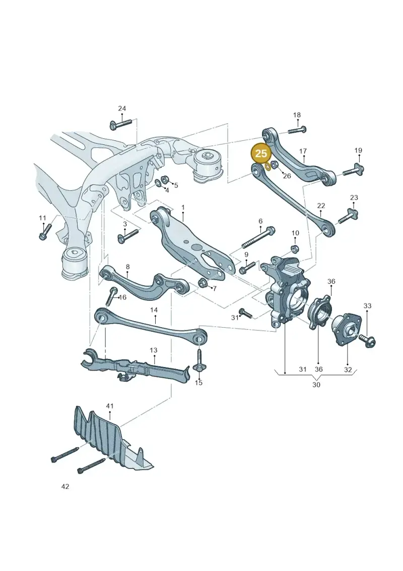 WHT007041A — Volkswagen Touareg (2017-2023) diagram 439505005, position 25
