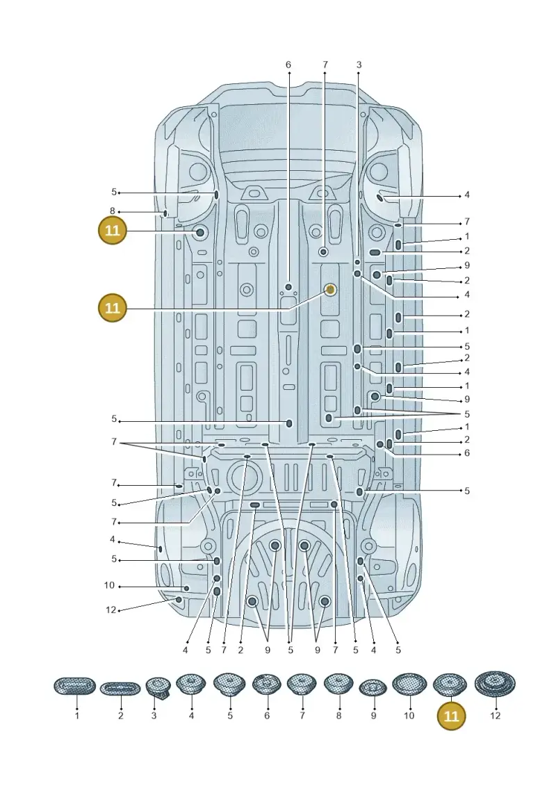 WHT007060 — Volkswagen Up! 1.0 BlueMotion (2016-2023) diagram 723803350, position 11