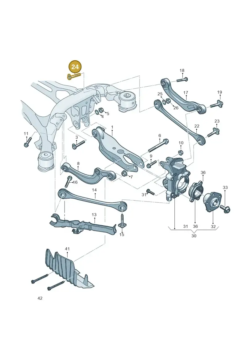 WHT007090A — Volkswagen Touareg (2017-2023) diagram 439505005, position 24