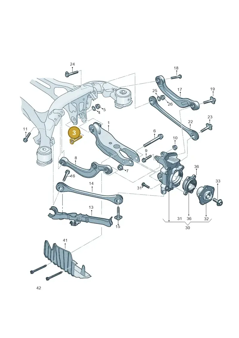 WHT007092A — Volkswagen Touareg (2017-2023) diagram 439505005, position 3