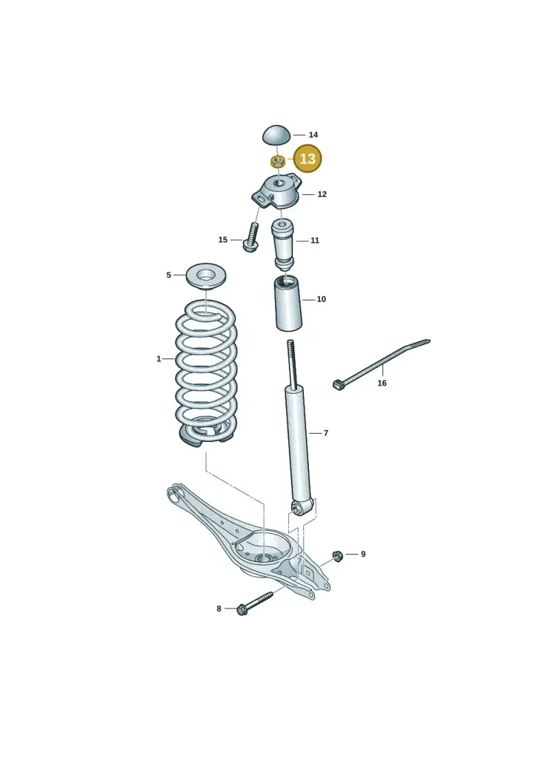 WHT007127 — Volkswagen Passat estate (2023-) diagram 3j0511010, position 13