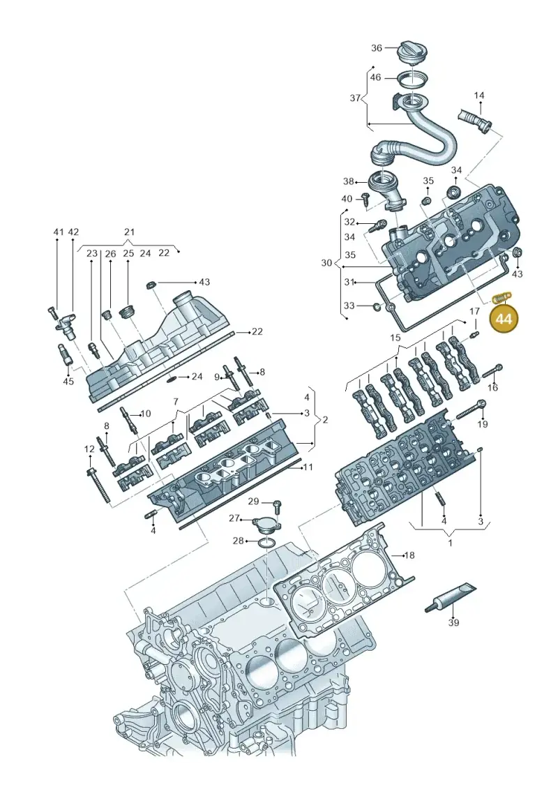 WHT007153 — Volkswagen Touareg (2017-2023) diagram 439103061, position 44