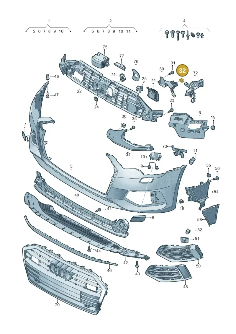 WHT007389 — Audi A6 (2018-2025) diagram 430807010, position 32