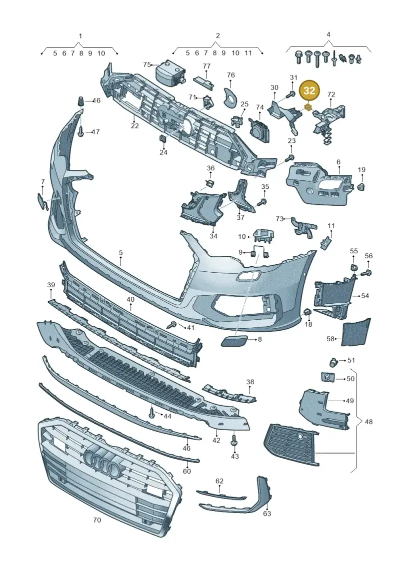 WHT007389 — Audi A6 (2018-2025) diagram 430807020, position 32