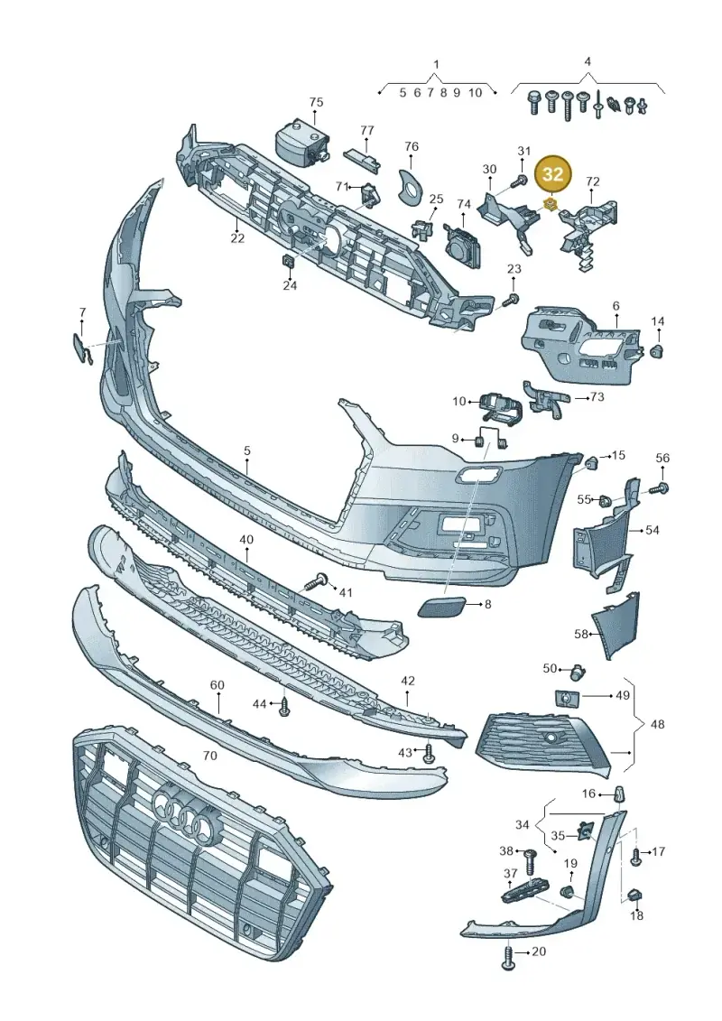 WHT007389 — Audi A6 (2018-2025) diagram 430807030, position 32
