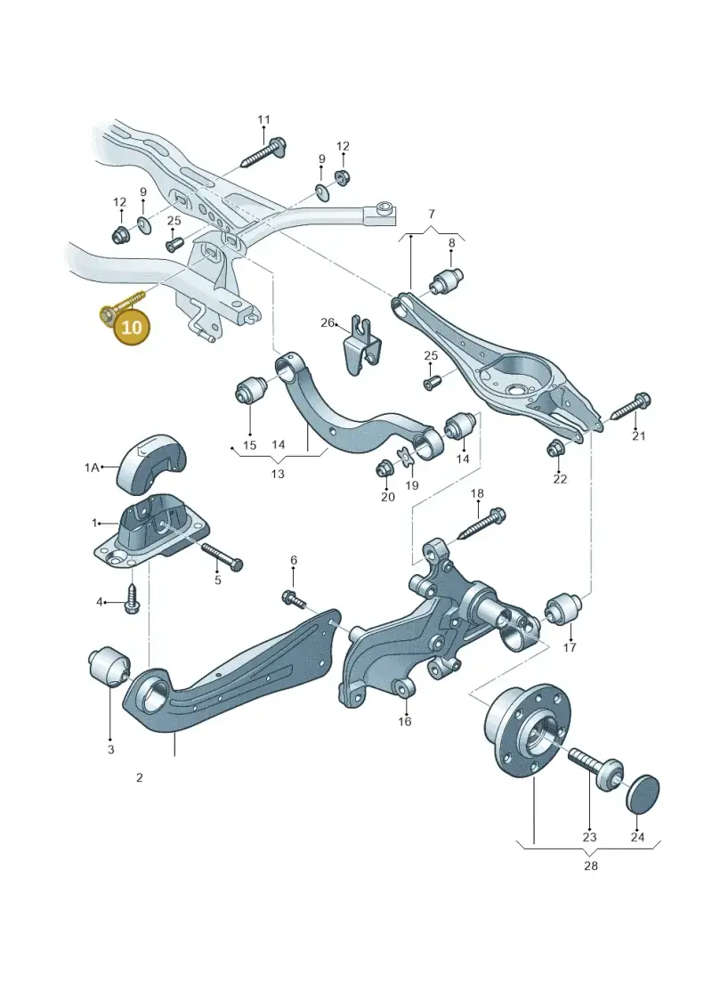 WHT007415 — Volkswagen Golf 2.0 (2016-2020) diagram 746505050, position 10