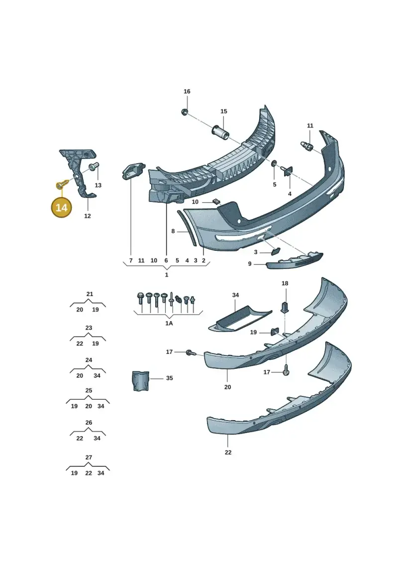 WHT007446 — Audi Q5 (2009-2018) diagram 687807065, position 14