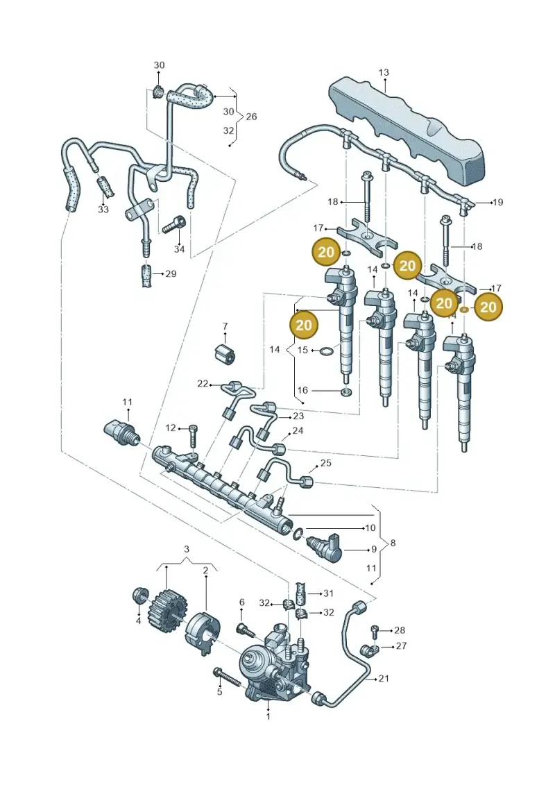 WHT007480A — Volkswagen T-Cross 1,0 (2018-2024) diagram 587130000, position 20