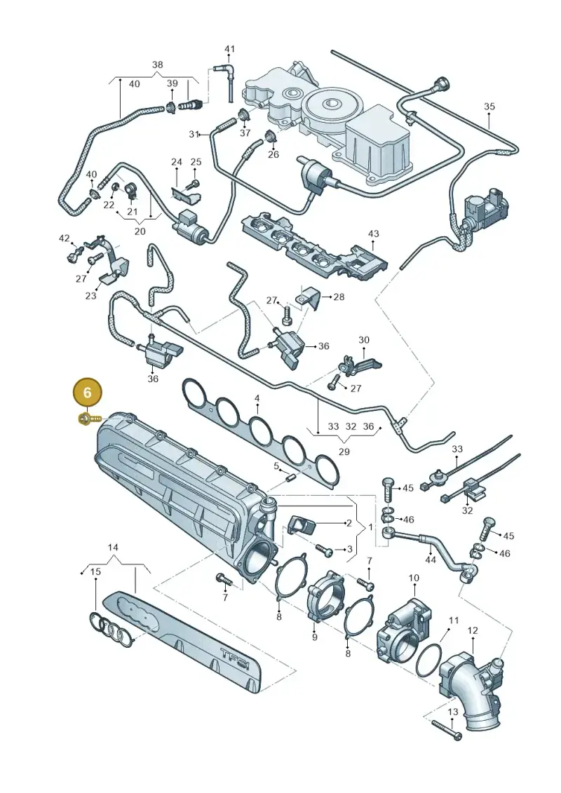 WHT007538 — Audi RS Q3 Sportback (2019-2024) diagram 898133320, position 6