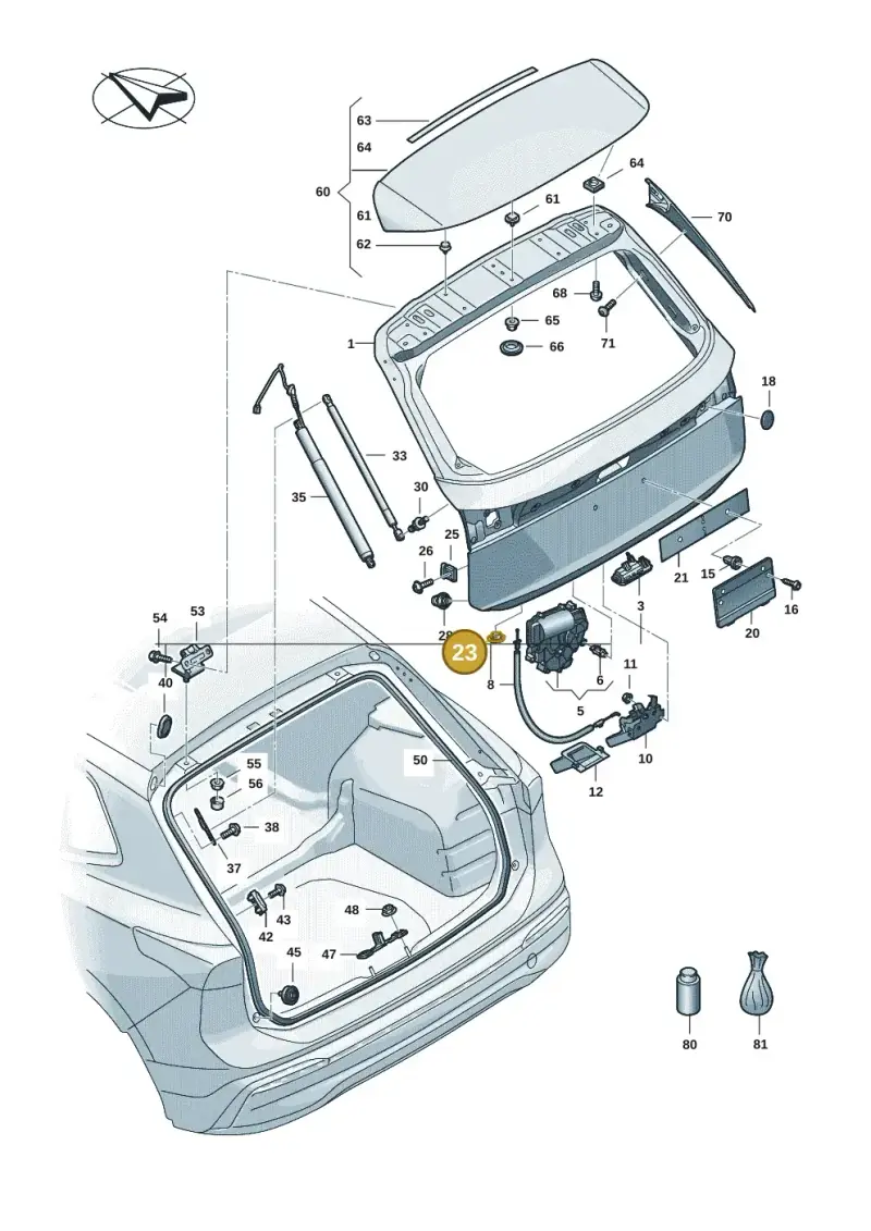 WHT007662A — Volkswagen Tiguan 2.0 (2023-) diagram 57x827000, position 23