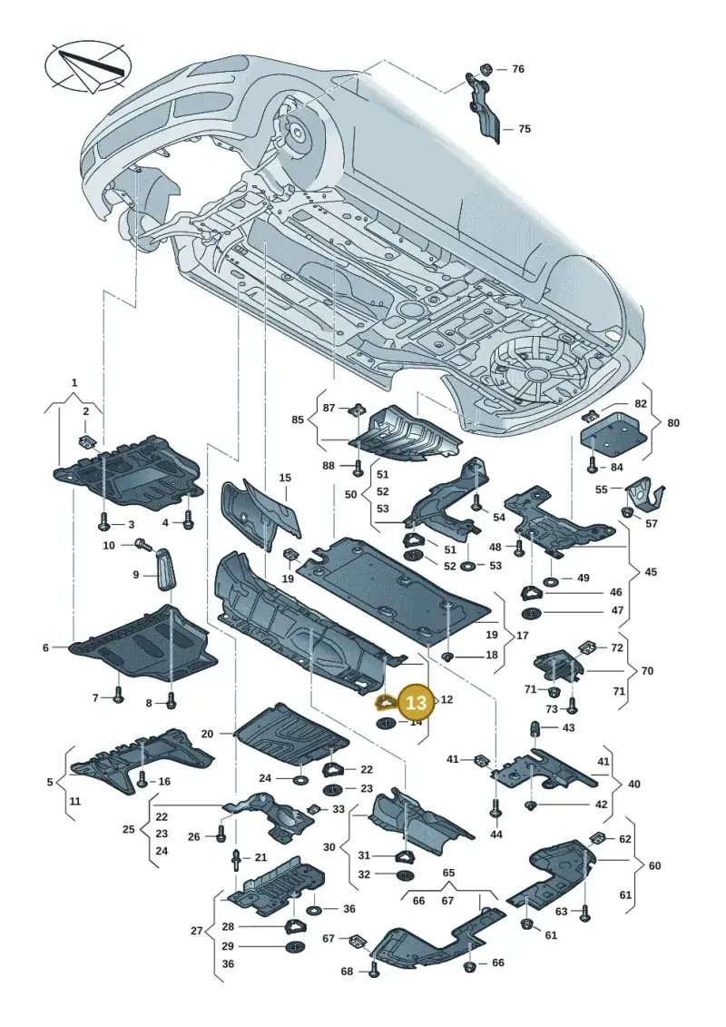 WHT007663 — Volkswagen Caddy Maxi Kombi (2020-2024) diagram 2ka825000, position 13