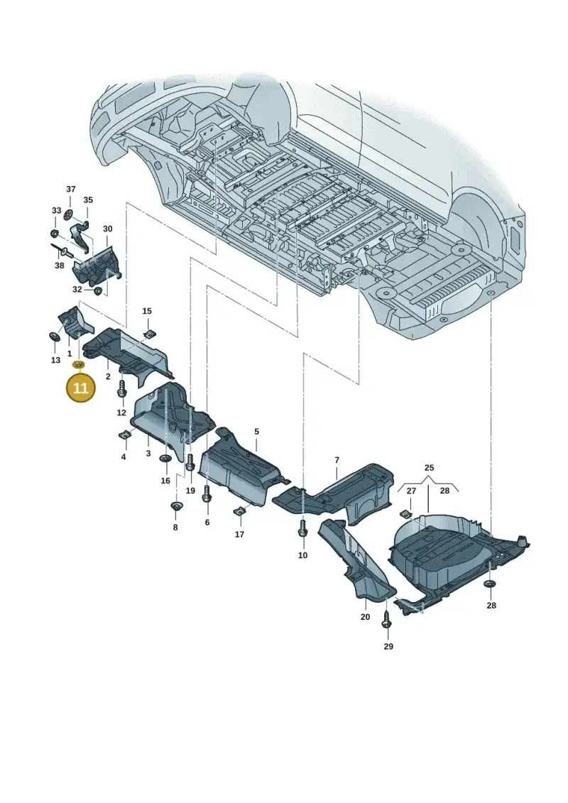 WHT007663 — Volkswagen Multivan (2021-) diagram 7la825000, position 11