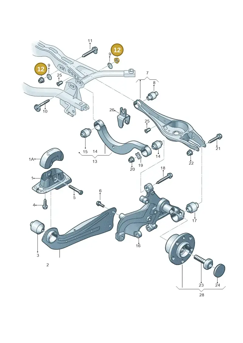 WHT007685 — Volkswagen Golf 2.0 (2016-2020) diagram 746505050, position 12