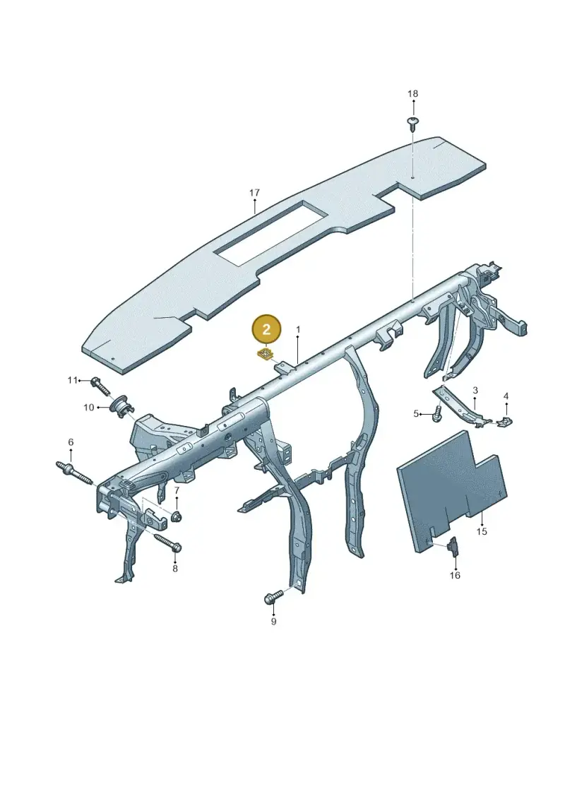 WHT007709 — Audi A1 Sportback (2018-2025) diagram 592857000, position 2