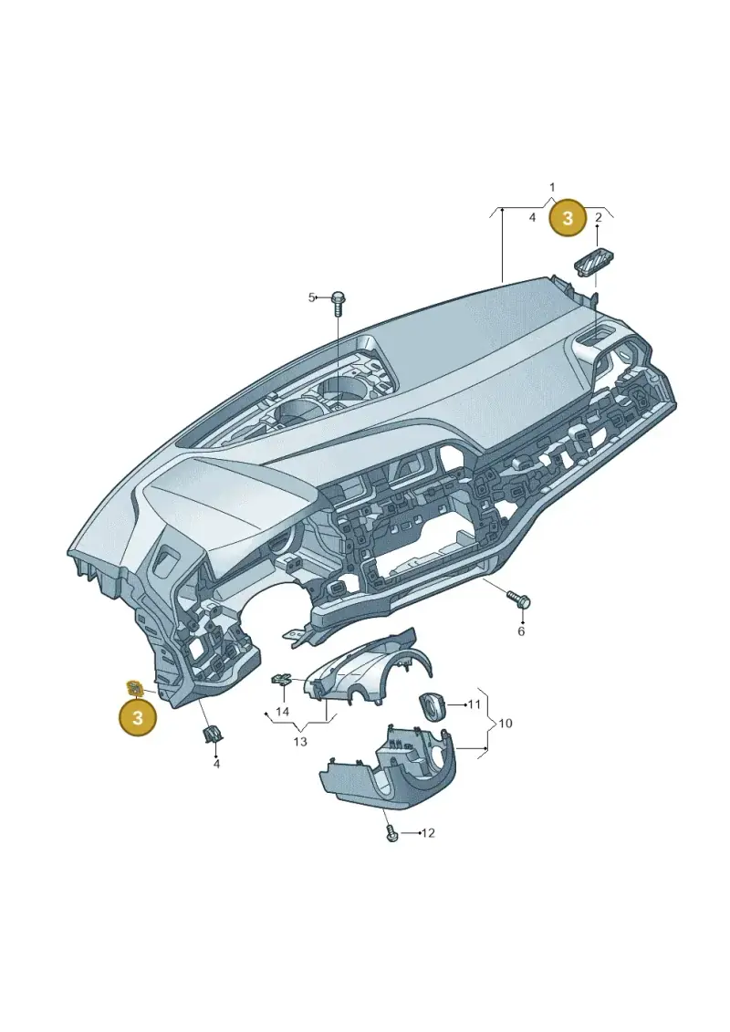 WHT007709 — Audi RS Q3 Sportback (2019-2024) diagram 597857100, position 3