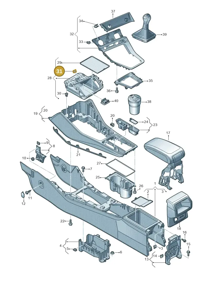 WHT007709 — Audi RS Q3 Sportback (2019-2024) diagram 597863500, position 31
