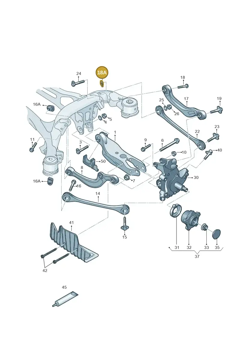 WHT007726 — Audi A6 (2018-2025) diagram 430505200, position 18A