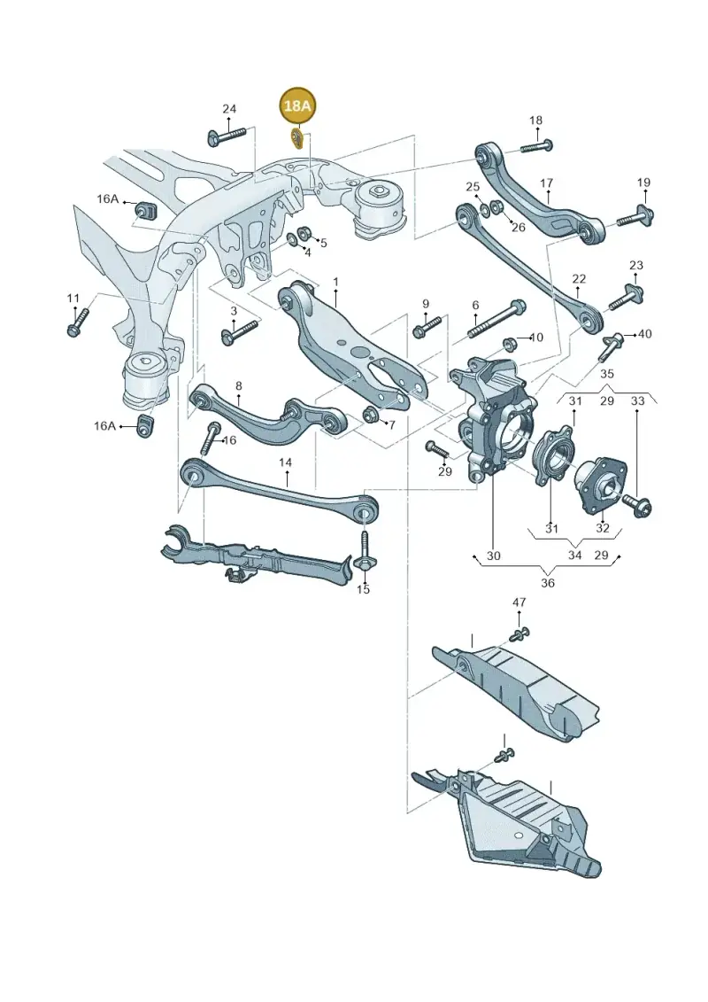 WHT007726 — Audi A8 (2017-2025) diagram 838505200, position 18A