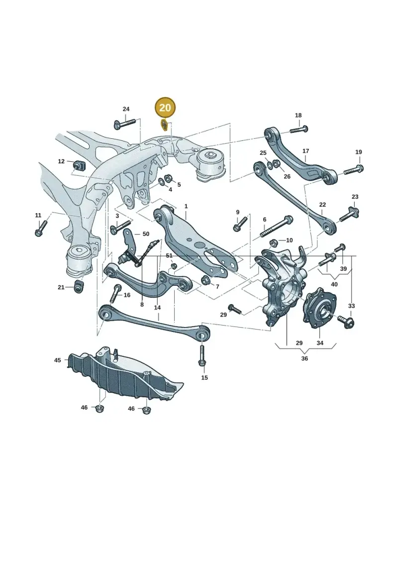 WHT007726 — Audi Q6 e-tron (2023-2025) diagram f5s505300, position 20