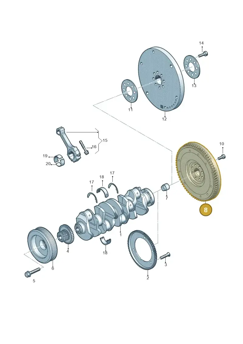 WHT007745A — Volkswagen Arteon (2017-2023) diagram 828105027, position 8